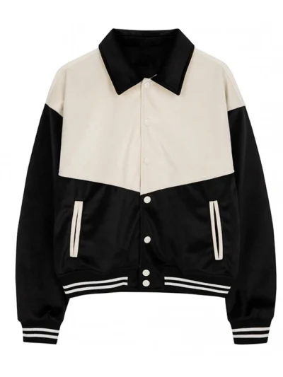 Western Black and White Varsity Jacket