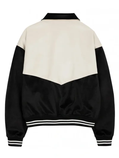 Western Black and White Varsity Jacket