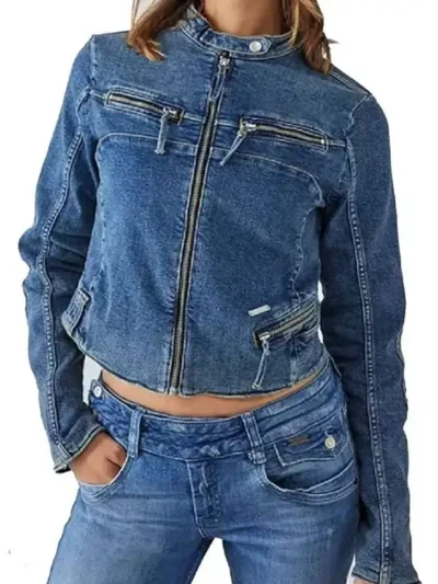 Wild Cherry Allegra Lonsdale Blue Denim Jacket