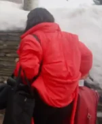 Winter House S03 Jordan Emanuel Red Puffer Jacket