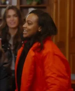 Winter House S03 Jordan Emanuel Red Puffer Jacket