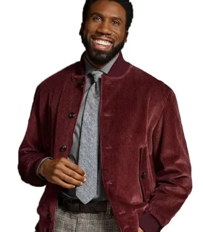 Wyatt Night Court S03 Maroon Bomber Jacket