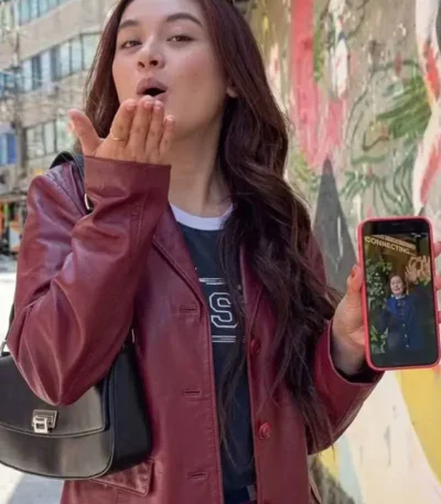 XO Kitty S02 Anna Cathcart Leather Blazer