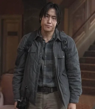 Young Mazino The Last of Us S02 Grey Jacket