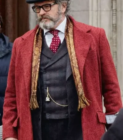 Young Sherlock Bucephalus Hodge Red Wool Coat