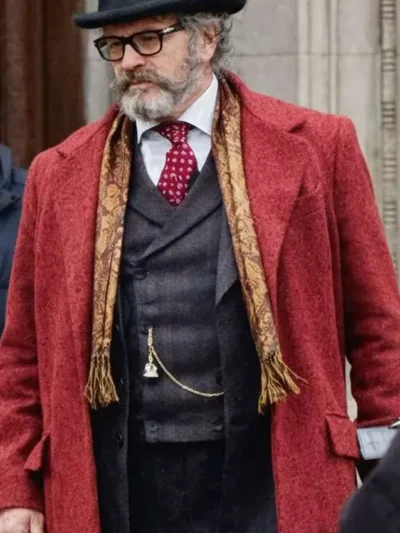 Young Sherlock Bucephalus Hodge Red Wool Coat
