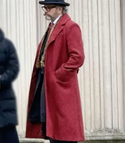 Young Sherlock Bucephalus Hodge Red Wool Coat