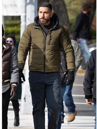 Zeeko Zaki FBI S07 Green Hooded Puffer Jacket