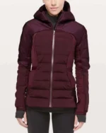 Zero Chill Kayla MacBentley Maroon Puffer Jacket