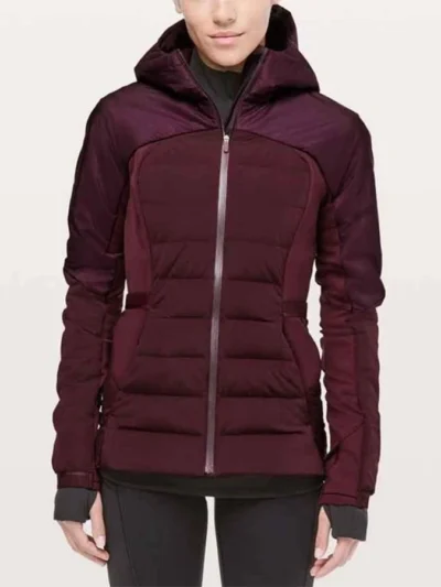 Zero Chill Kayla MacBentley Maroon Puffer Jacket
