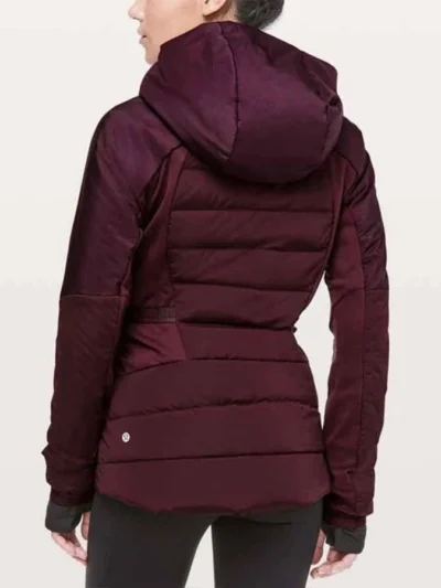Zero Chill Kayla MacBentley Maroon Puffer Jacket